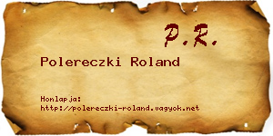 Polereczki Roland névjegykártya